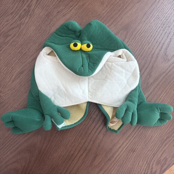 RARE Vtg Applause “Creepy Creature” Mask - Soft Foam / Plush Frog Full Face Hat - Picture 1 of 8